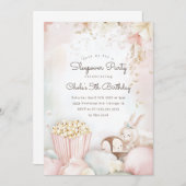 スリープバー誕生日パーティームービー夜ガールバースデー 招待状 (正面/裏面)