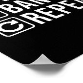 スリープバ食べンリピート盤ゴルフゴルファーFrisbee ポスター (角)