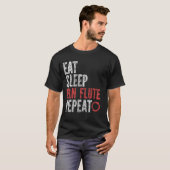 スリープパ食べンフルートのリピート Tシャツ (正面フル)