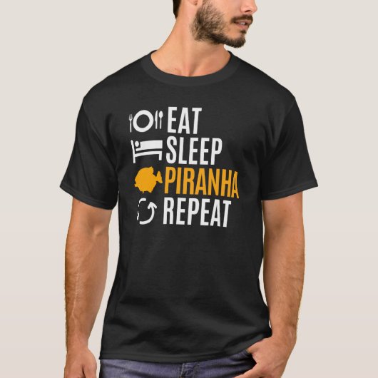 スリープピ食べランハリピート Tシャツ (正面)