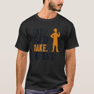 スリープベッ食べクリピート菓子ベイカーホビーベーカーズ Tシャツ