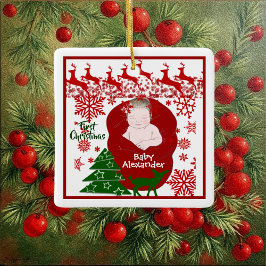 スリープベビー初めてのクリスマストナカイカスタムズ セラミックオーナメント