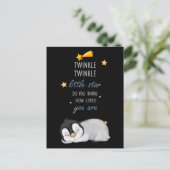 スリープペンギンのためのトゥインクルリトルスター ポストカード (スタンド正面)