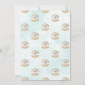 スリープマーメイドベビークラムシェルティアラ金ゴールド&ピンク 招待状 (裏面)