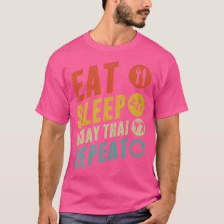 スリープムイ食べタイリプレートムエタイ Tシャツ
