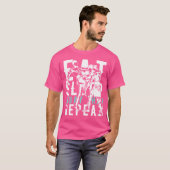 スリープムイ食べタイリプレートムエタイ Tシャツ (正面フル)