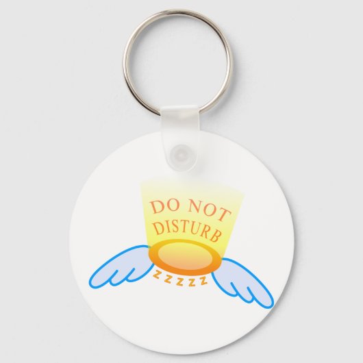 スリープモードのハロー飛んでいるとウィングを妨害しない キーホルダー (裏面)