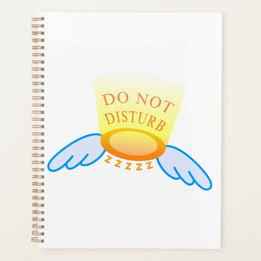 スリープモードのハロー飛んでいるとウィングを妨害しない プランナー手帳 (正面)