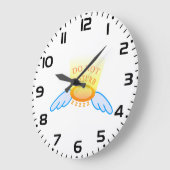 スリープモードのハロー飛んでいるとウィングを妨害しない ラージ壁時計 (傾斜)