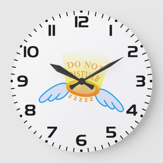 スリープモードのハロー飛んでいるとウィングを妨害しない ラージ壁時計 (正面)