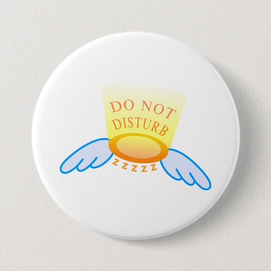 スリープモードのハロー飛んでいるとウィングを妨害しない 缶バッジ (正面)