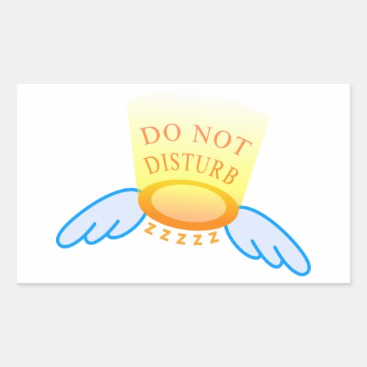 スリープモードのハロー飛んでいるとウィングを妨害しない 長方形シール (正面)