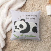 スリープモードパンダ – かわいい怠け者ベアアート クッション (ブランケット)