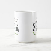 スリープモードパンダ – かわいい怠け者ベアアート コーヒーマグカップ (中央)