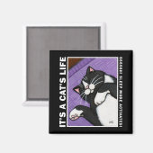 スリープモードv.02 – 猫のライフマグネット マグネット (正面/裏面)