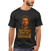 スリープロード中Tシャツ - 面白いスリープモードオンTシャツ