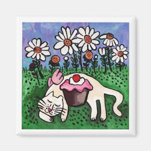 スリープ子猫エンジェルマグネット マグネット (正面)