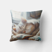 スリープ子猫オンオールドキルト クッション (裏面)