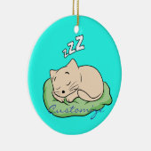 スリープ子猫サンダー_コーブ セラミックオーナメント (右)