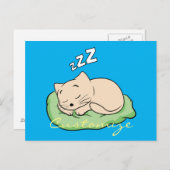 スリープ子猫サンダー_コーブ ポストカード (正面/裏面)