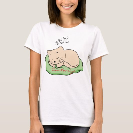 スリープ子猫サンダー_コーブ Tシャツ (正面)