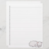 スリープ子猫ラインレターヘッド (正面/裏面)