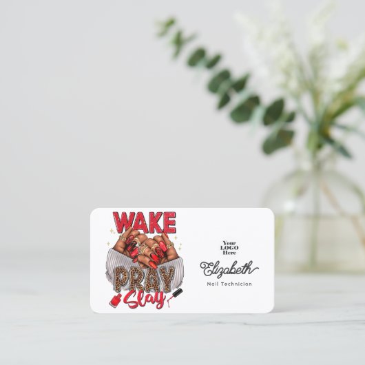 スリープ祈ネイルサロン名刺デザイン 名刺 (スタンド正面)