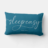 スリープ簡単アイリスティール(緑がかった色)グレーホワイト ランバークッション (裏面)