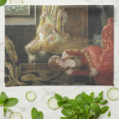 スリープ美しい(John Collier) キッチンタオル (折り畳み)