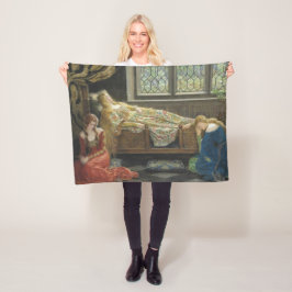 スリープ美しい(John Collier) フリースブランケット