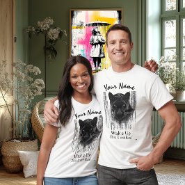 スリープ解除 – オフ実在 | Cyberpunk Panther Art Tシャツ