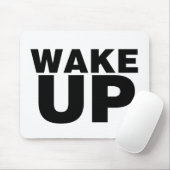 スリープ解除（黒） マウスパッド (マウス)