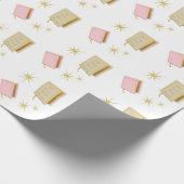 スリープ読リアップト文学本恋人アイボリー ラッピングペーパー (角)