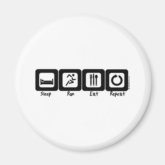 スリープ走リピ食べー マグネット (正面)