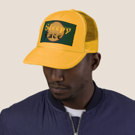 スリープ顔：デザイナートラック帽 キャップ