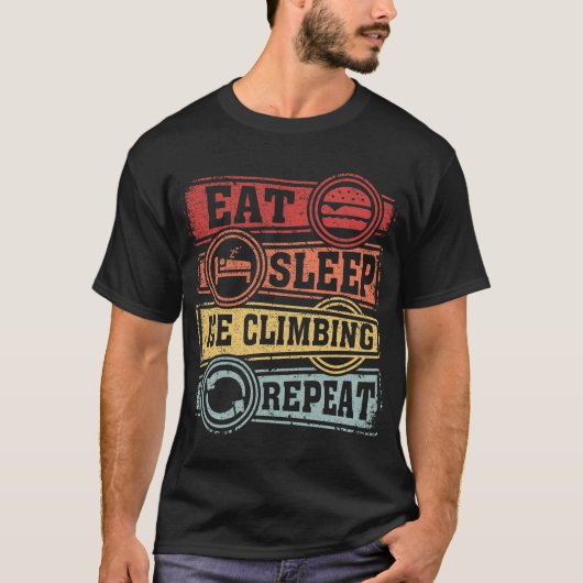 スリープ食べアイス登山リピート Tシャツ (正面)