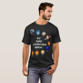 スリープ食べアストロフィジックス天文学の宇宙論ギフト Tシャツ (正面フル)