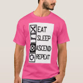 スリープ食べアセンドリピート Tシャツ (正面)