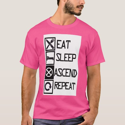 スリープ食べアセンドリピート Tシャツ (正面)