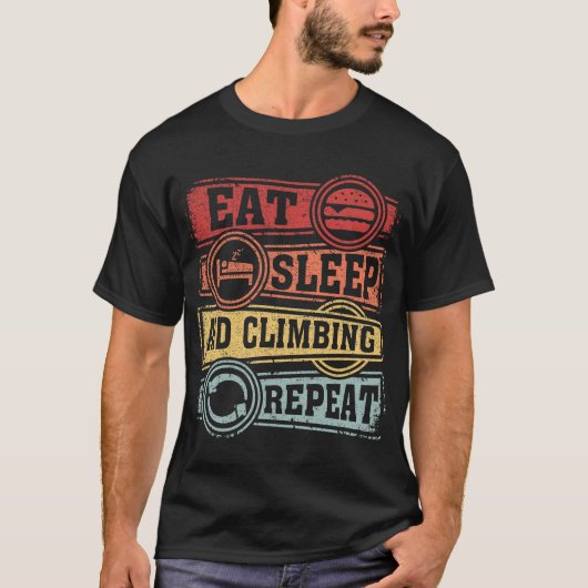 スリープ食べアド登山リピート Tシャツ (正面)