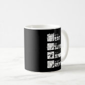 スリープ食べアニメリピーター、アニメマンガメンズ女性プル コーヒーマグカップ (正面右)