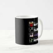 スリープ食べアニメリピートかわいいオタクマンガジャパンFa コーヒーマグカップ (正面右)