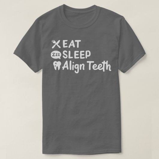 スリープ食べアラインティース Tシャツ (デザイン正面)