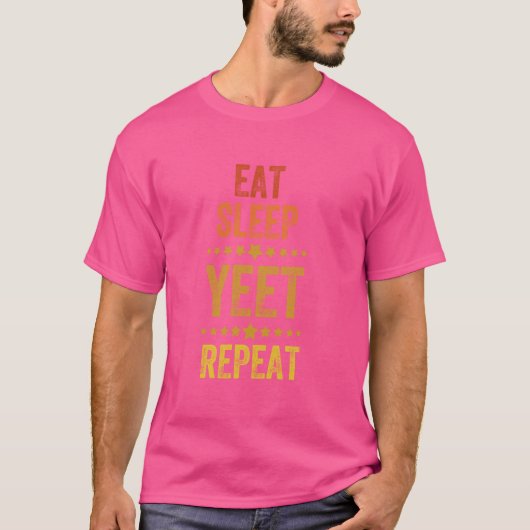 スリープ食べイエエリピート、ヴィンテージスタイル Tシャツ (正面)