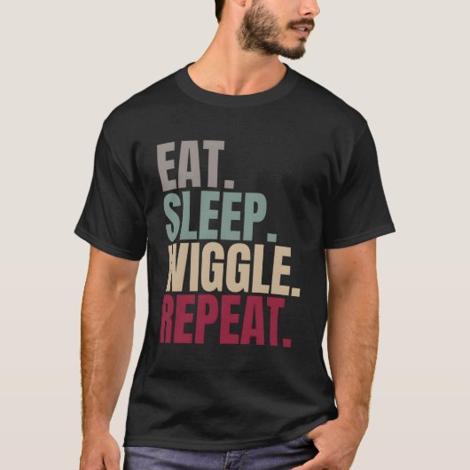 スリープ食べウィグルリピート Tシャツ (正面)
