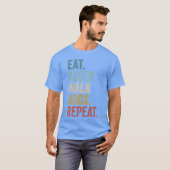 スリープ食べウォークドッグ犬歩く犬の恋人の友人f tシャツ (正面フル)