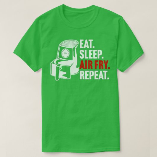 スリープ食べエアーを繰り返す Tシャツ (デザイン正面)