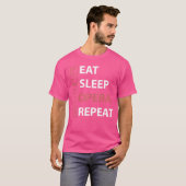 スリープ食べオペラリピートおもしろいミュージカル Tシャツ (正面フル)