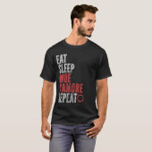 スリープ食べオボエダモーレリピート Tシャツ (正面フル)