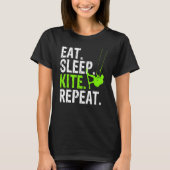 スリープ食べカイトリピート – Kitsurf Tシャツ (正面)